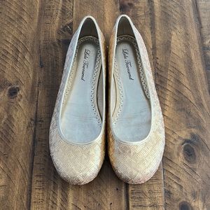 Lulu Townsend Gold Sequin Ballet Flat